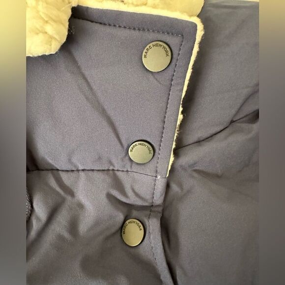 Marc  New York faux shearling lined hooded puffer coat size M - Picture 14 of 14